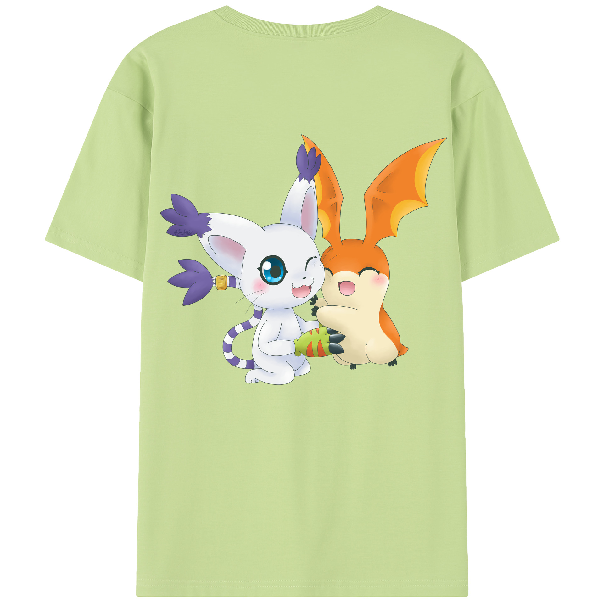 （画像用） Digimon デジタルモンスター/デジモン 綿100％半袖Tシャツ（背面プリント）
